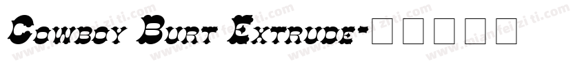 Cowboy Burt Extrude字体转换